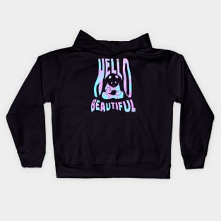 Hello Beautiful Panda Kids Hoodie